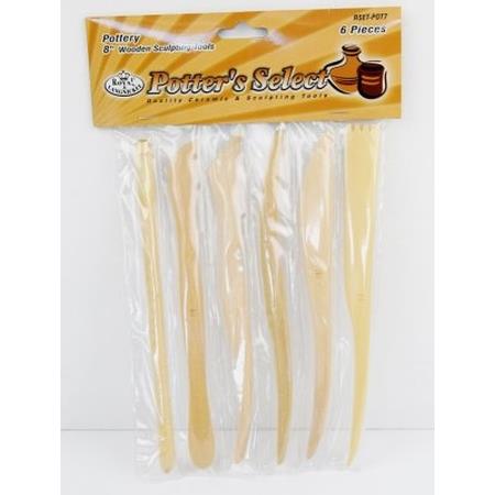 Wooden sculpting 8" 6 pc