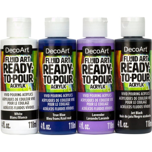 DecoArt 4 Colour Fluid Art Galactic Pouring Value Set