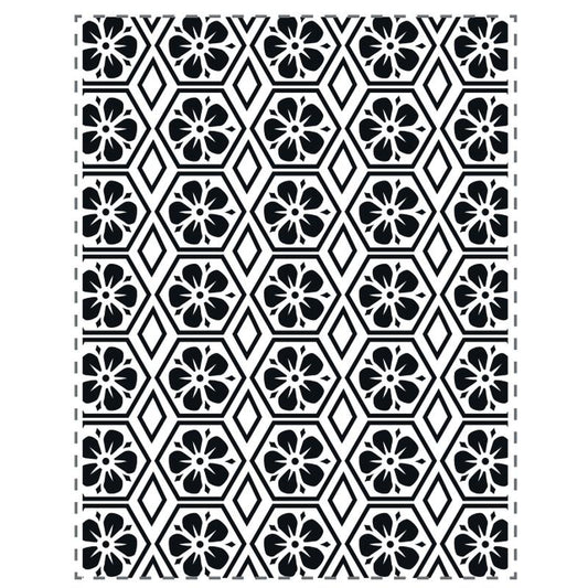 Floral Honeycomb A2Emb Folder