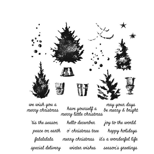 Tim Holtz - Watercolour Trees- Stamp