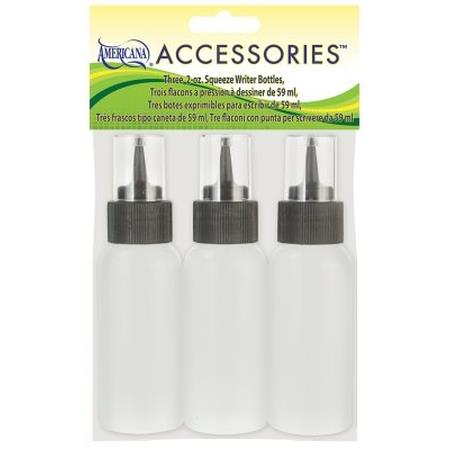 DecoArt Empty Fillable Writer Bottles 2oz x3