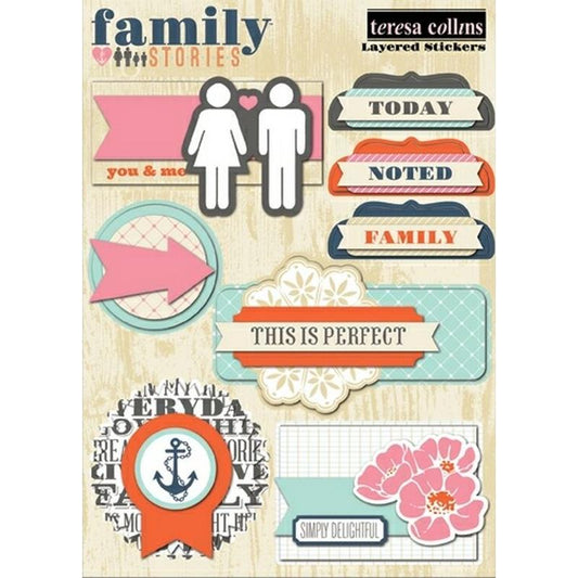Family Stories Layered Stickers Sold in Singles