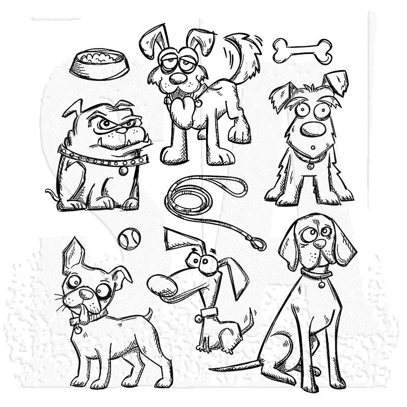 Tim Holtz - Crazy Dogs- Stamp