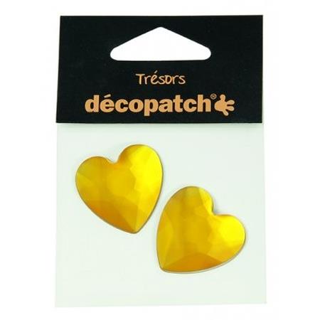 Pack of 2 hearts, 3cm  Orange