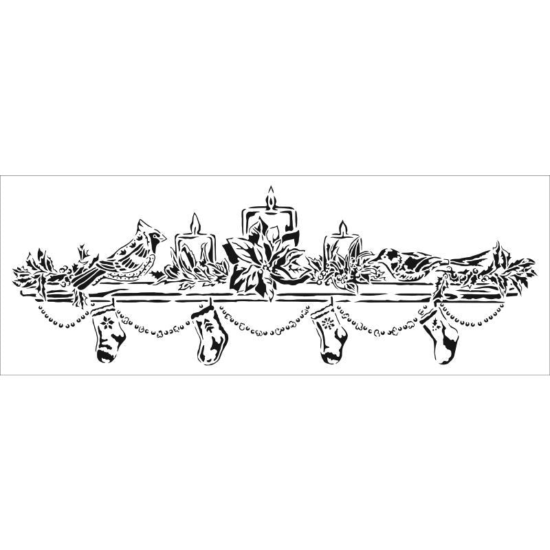 16Ã”Ã¸Î©x6 Stencil Christmas Mantel