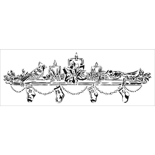 16Ã”Ã¸Î©x6 Stencil Christmas Mantel