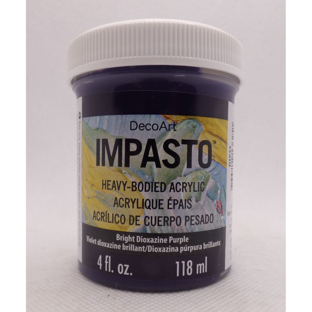 DecoArt Bright Dioxazine Purple 4oz Traditions Impasto Paint