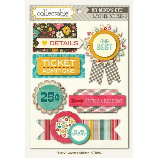 Story Layered Sticker Sold as Single Stickers