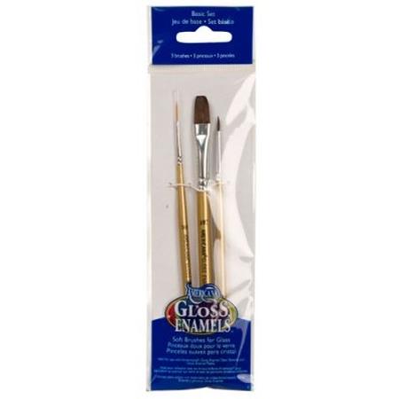 DecoArt Americana Glass Art Brush Set Basic