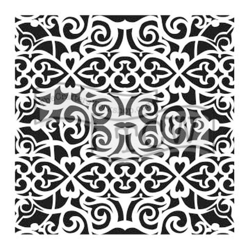 6x6 Stencil Scrollwork