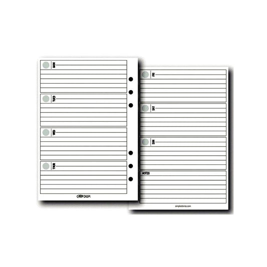 Horizontal Format Weekly Inserts Sold in singles