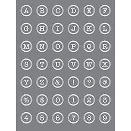 DecoArt Button Alphabet Mixed Media stencil