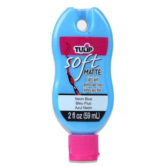 Tulip Matte Neon Blue Soft Fabric Paint 2oz