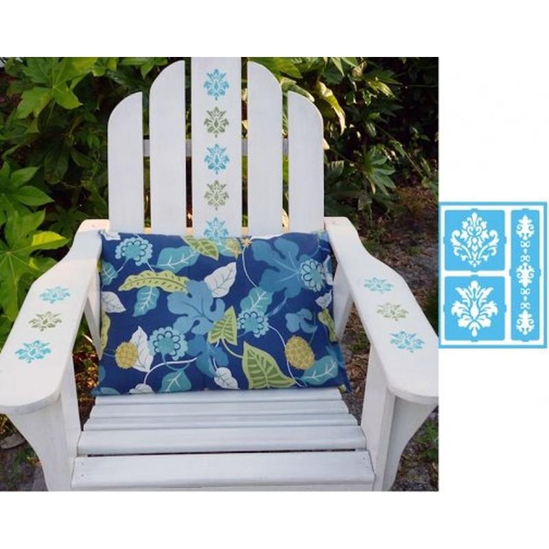 DecoArt Elegant Damask Patio Stencil