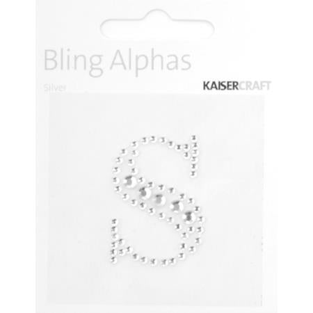 Rhinestone 'S' Silver