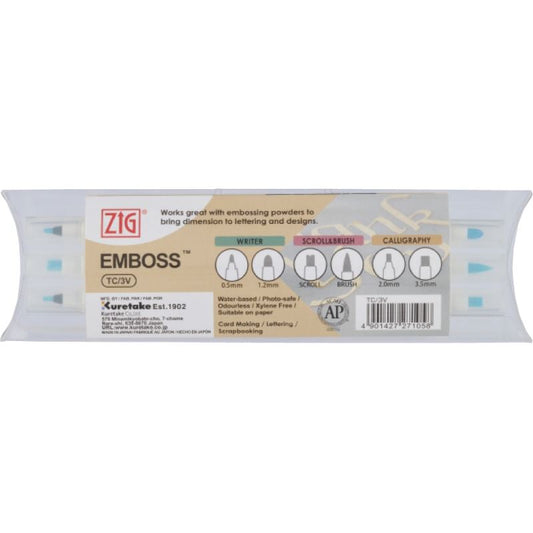 Zig Emboss Twin Tip x3 Assorted3 pcs. set
