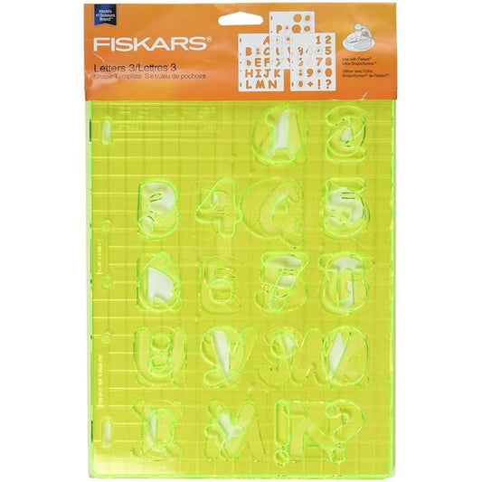 Letters 3 template Uppercase + Numbers - 3 parts