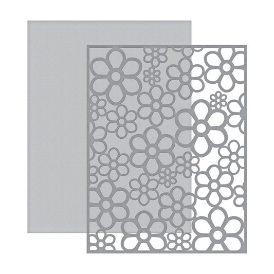 Flower Background Etched Die