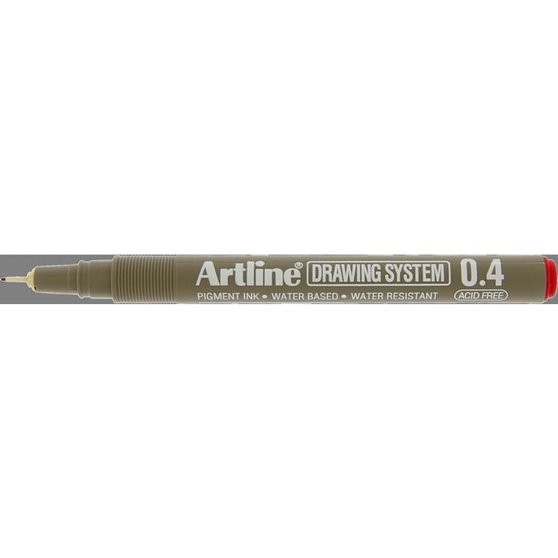 EK234 0.4 Drawing Pen red Sold in boxes of 12s