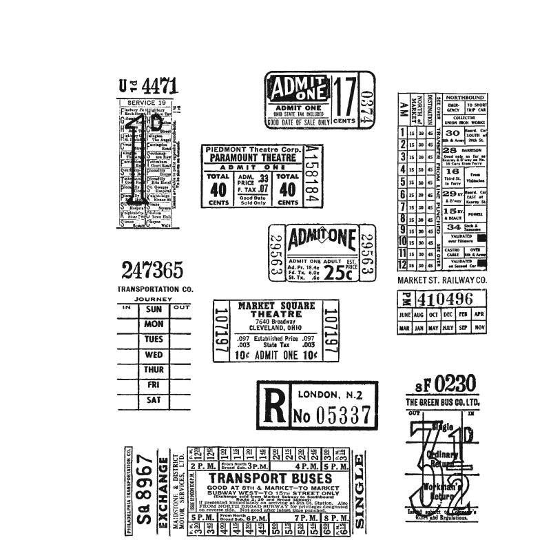 Tim Holtz - TICKET BOOTH- Stamp
