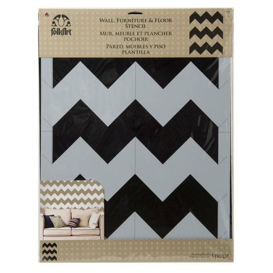 Chevron Wall Stencil FolkArt Home DÃƒâ€ÃƒÂ¸ÃŽÂ©cor