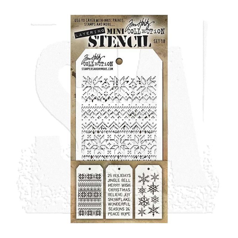 Tim Holtz - Mini Stencil Set 18