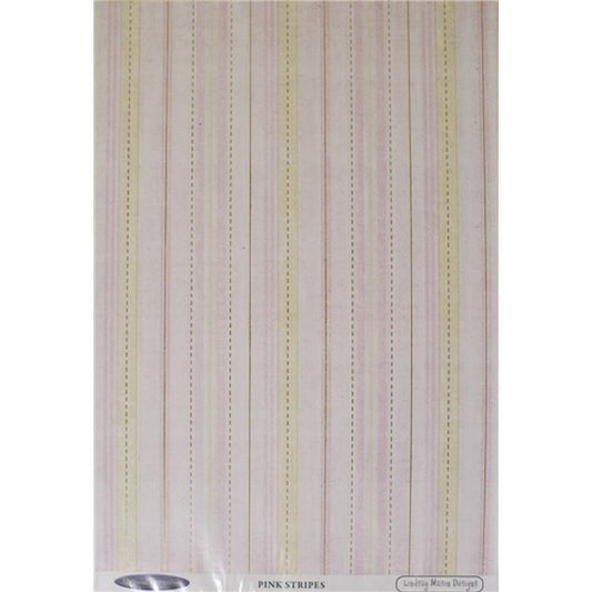 LM Pink Stripe Cardstock Sold in Pack of 10 Sheets