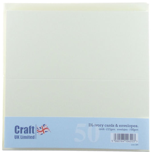 DL Ivry Cards Envelopes-50'S