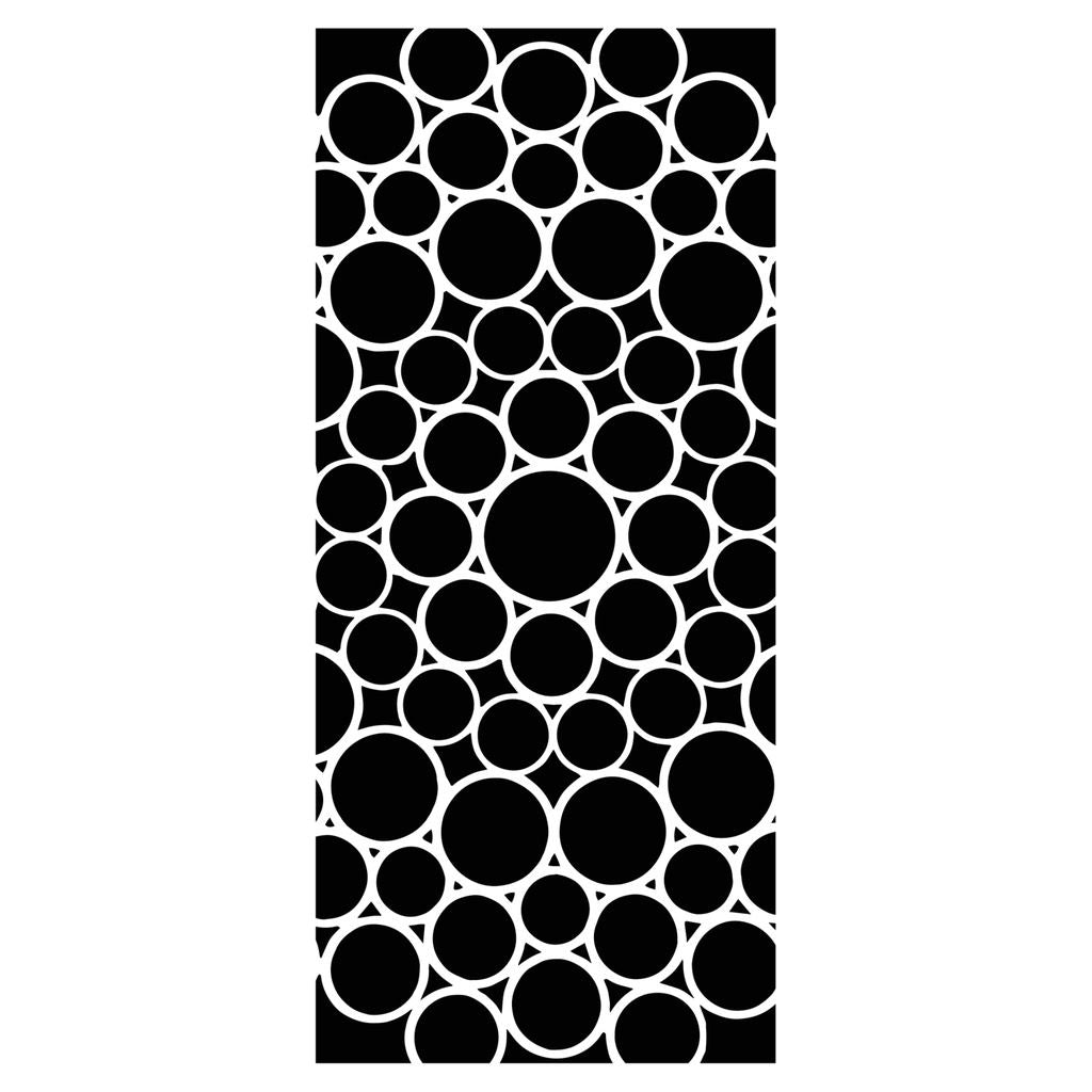 4x9 Slimline Stencil Bubbled Circles