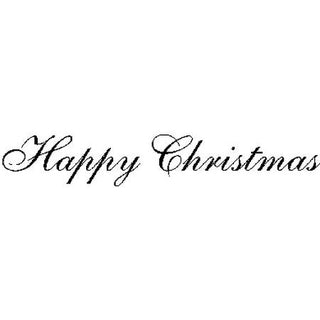 Long Script Christmas Stamp