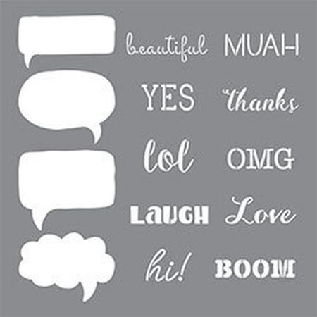 DecoArt Word Bubbles Stencil