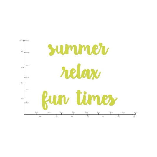 Decorative Die Summer Words