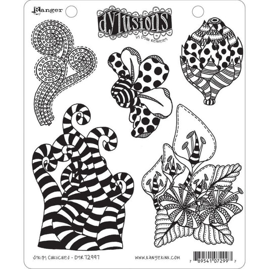 Stamp Stripy Curlicues