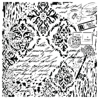 25 x 25 Grunge Stencil - Distress Medley