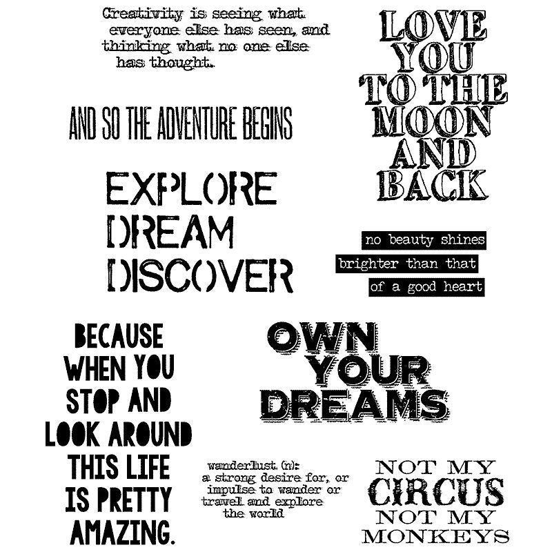 Tim Holtz - Life Quotes- Stamp
