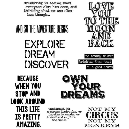 Tim Holtz - Life Quotes- Stamp