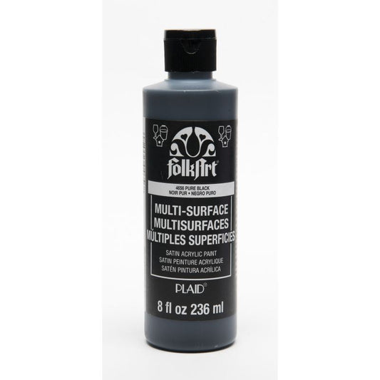 Pure Black Folkart Multi-Surface 8oz