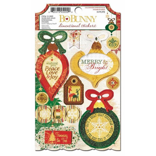 Silver and Gold Dimensional Stickers Sold in Singles