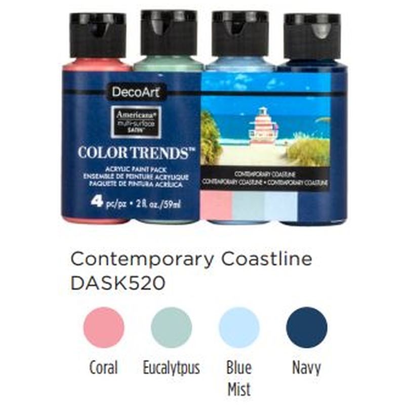 DecoArt 4 Colour Multi-Surface Satin Contemporary