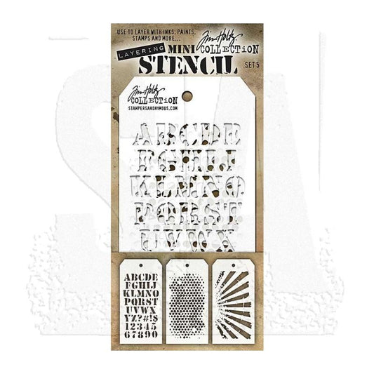 Tim Holtz - Mini Stencil Set 5