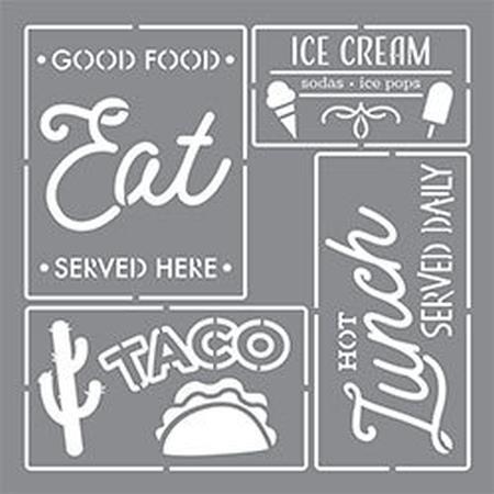 DecoArt Food Truck Signs Stencil