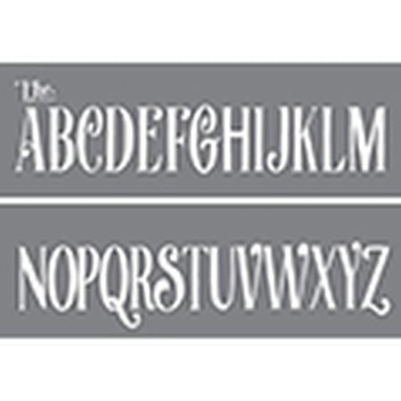 DecoArt Curly Alphabet 6"x18" 2 pack stencil