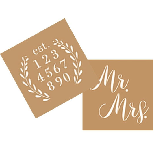 DecoArt Mr. & Mrs. Stencil