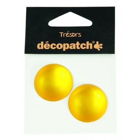 Pack of 2 gems, 3cm  Orange