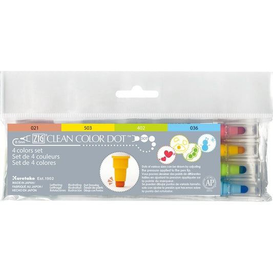 Zig Clean Colour Dot x4 Colour Set4 Colour Set