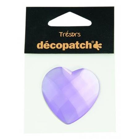 Pack of 1 heart, 4.5cm  Mauve