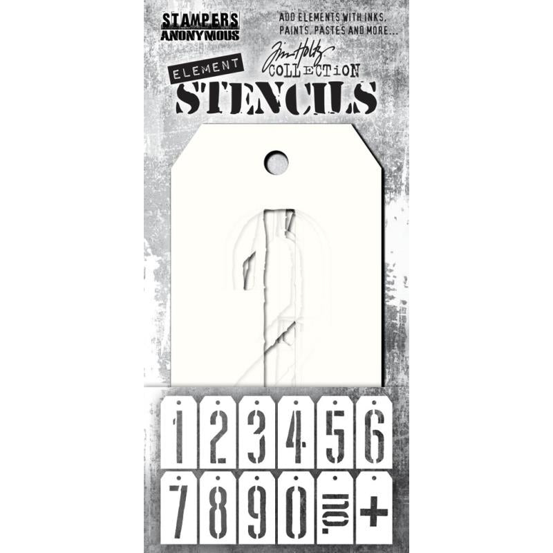 Tim Holtz - MECHANICAL, ELEMENT STENCILS (12 EA.)