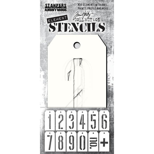 Tim Holtz - MECHANICAL, ELEMENT STENCILS (12 EA.)