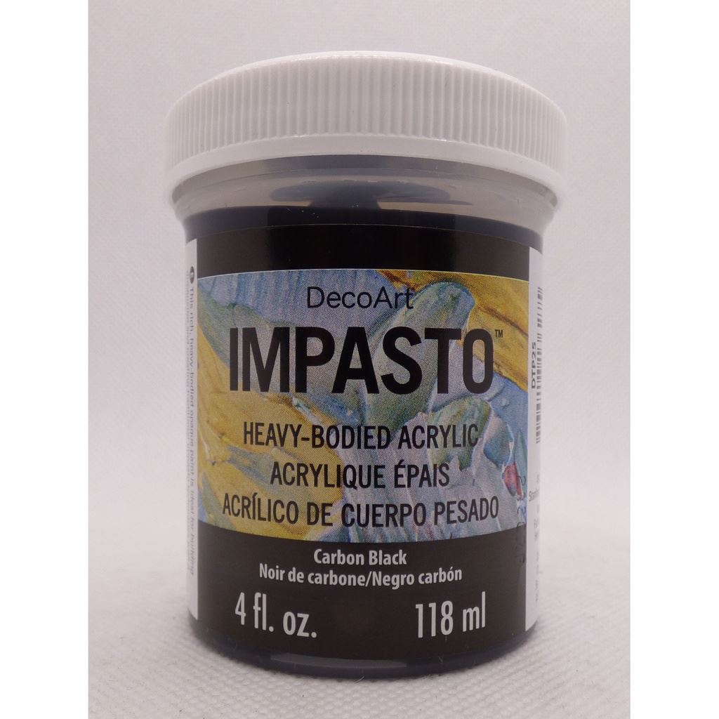 DecoArt Carbon Black 4oz Traditions Impasto Paint