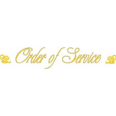 LB Order Of Service